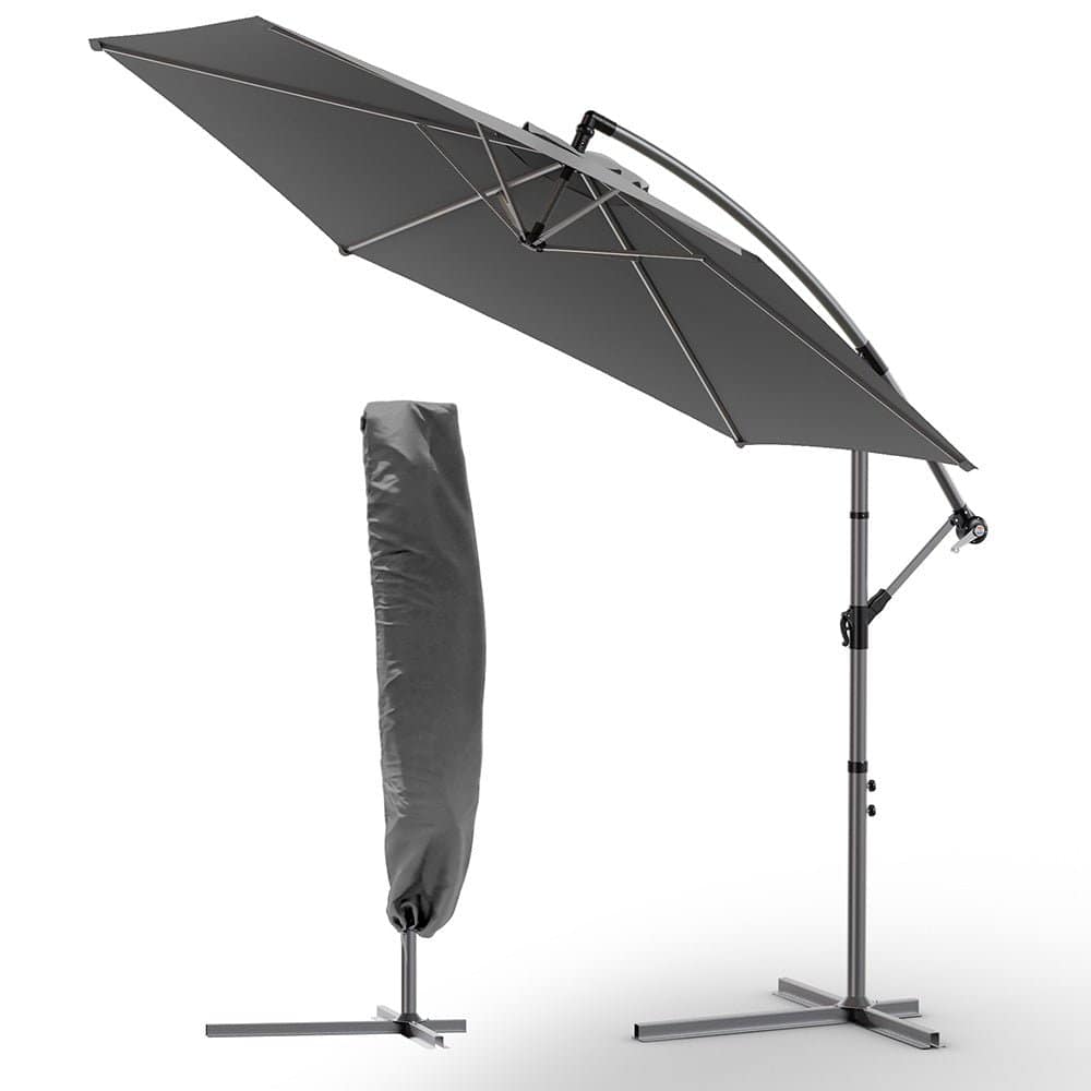 Parasol Déporté 3M avec Housse de Protection - Résistant et Ajustable
