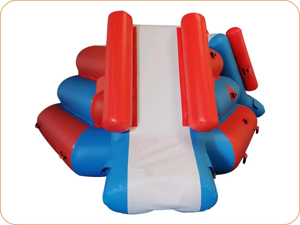 Parcours d'obstacles flottant en piscine pour enfants et adultes — Mini Multiple Slides 01