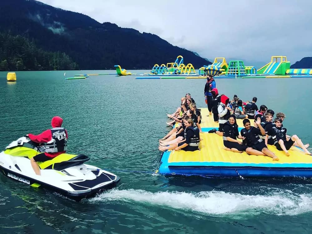 Plateforme aquatique gonflable – structure à poutres en I antidérapante, personnalisable