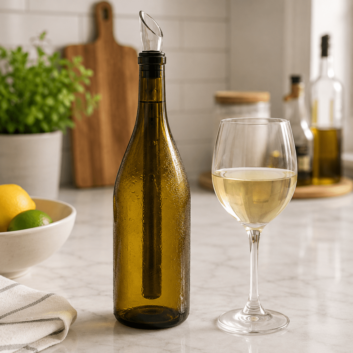 Refroidisseur à Vin 3-en-1 en Inox – Bâton Rafraîchisseur, Aérateur & Bec Verseur – Image 2
