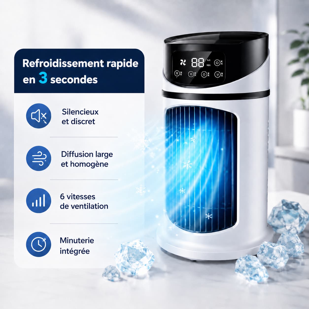 Suntek AirCool – Climatiseur Portable USB 3 en 1 – Image 2