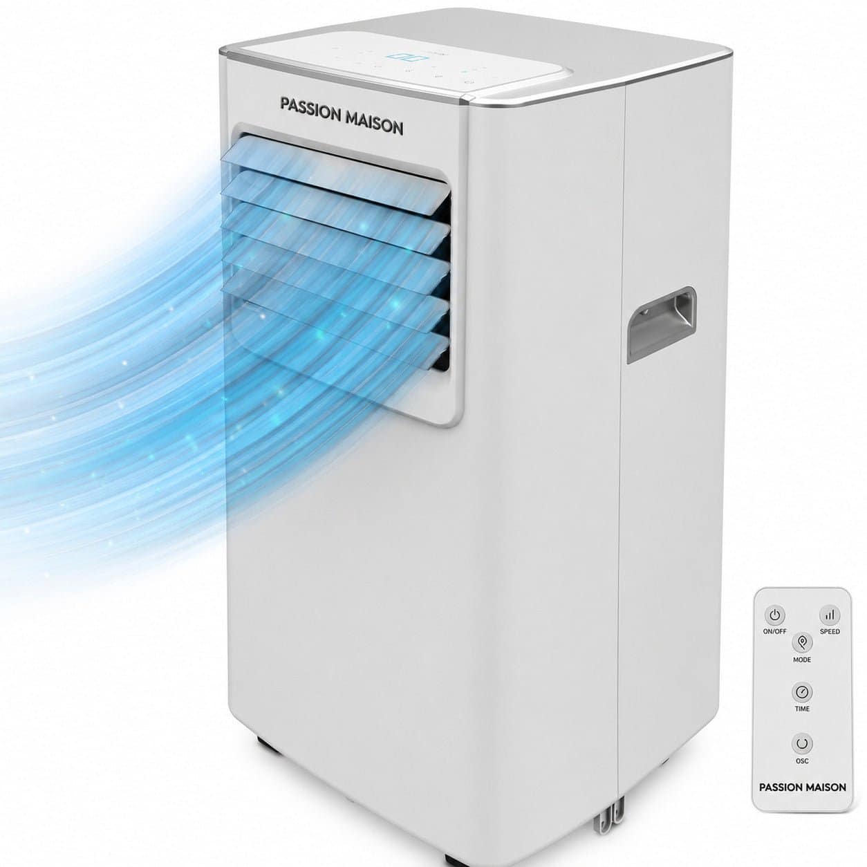 Climatiseur Mobile Passion Maison Breeze 7 – 7000 BTU, 4-en-1 avec Déshumidificateur, Télécommande & Kit Fenêtre