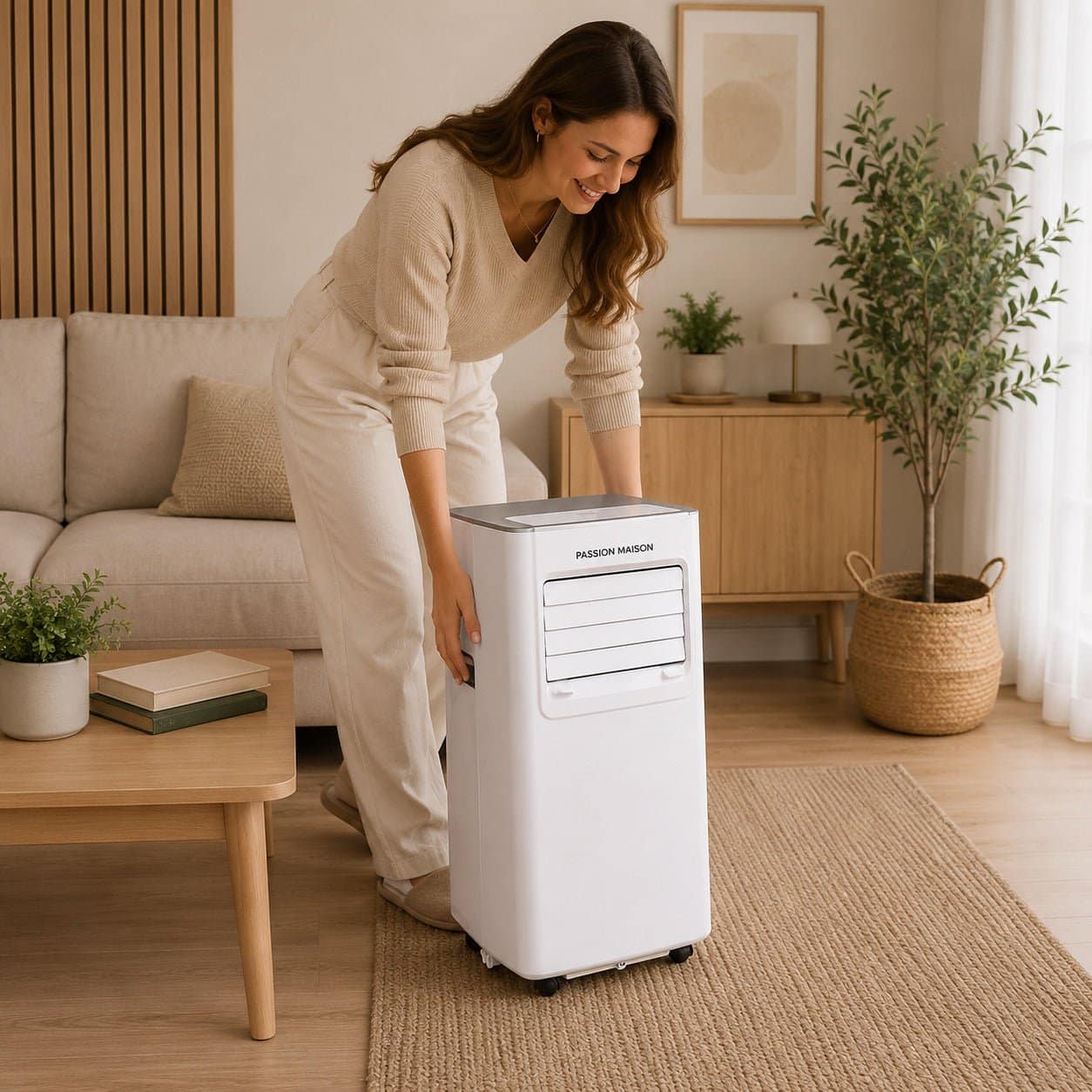Climatiseur Mobile Passion Maison Breeze 7 – 7000 BTU, 4-en-1 avec Déshumidificateur, Télécommande & Kit Fenêtre – Image 3