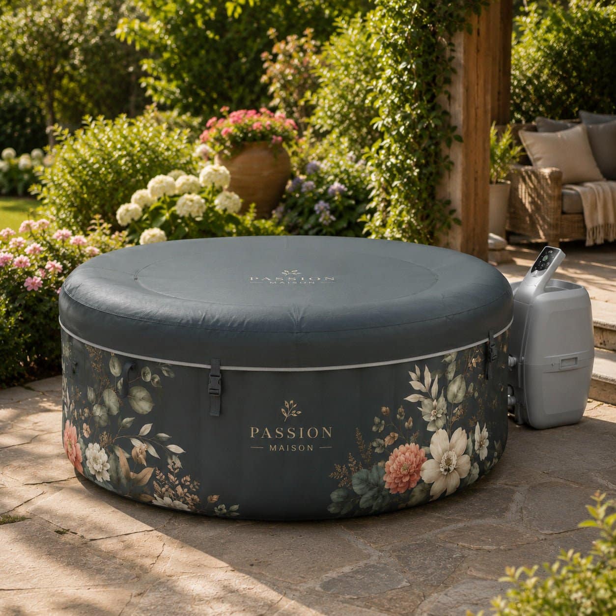Spa Gonflable 4 Places Passion Maison Eden – 110 Buses de Massage, Chauffage 40°C & Panneau Tactile – Image 4