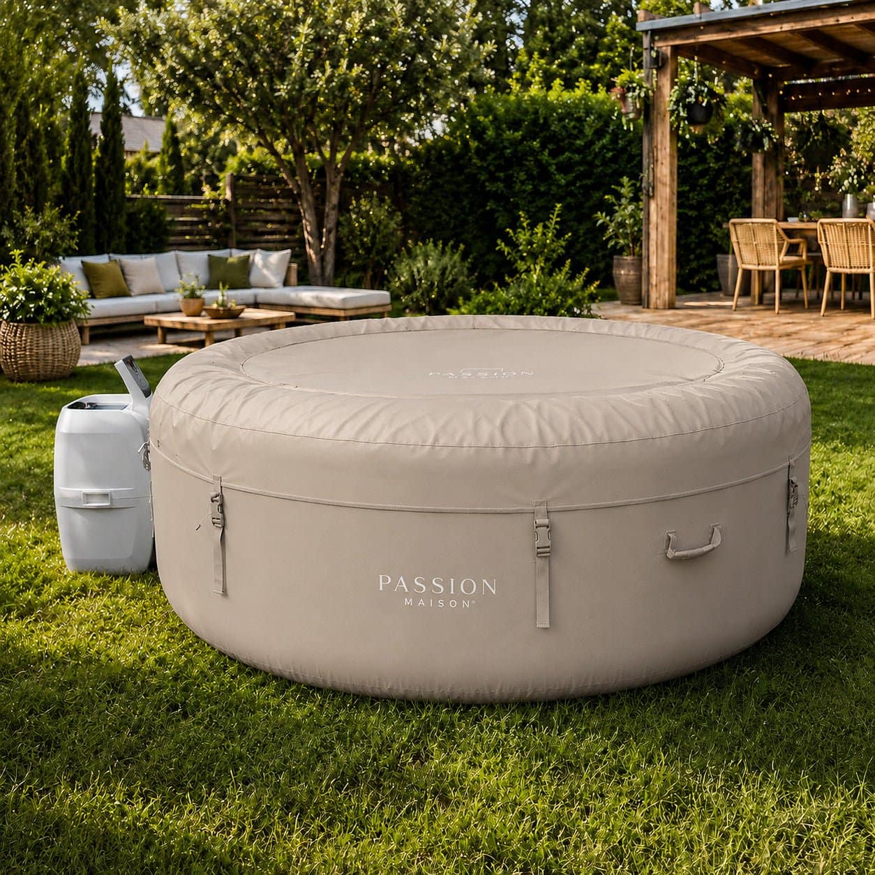 Spa Gonflable 6 Places Passion Maison Monaco – 87 Buses de Massage, Chauffage 40°C & Panneau Tactile – Image 4