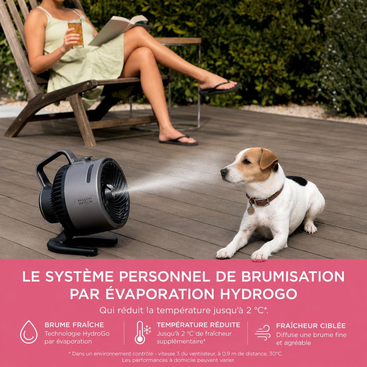 Ventilateur Brumisateur Sans Fil Passion Maison Oasis – Portable, Rechargeable & Jusqu'à 12 h d'autonomie – Image 5