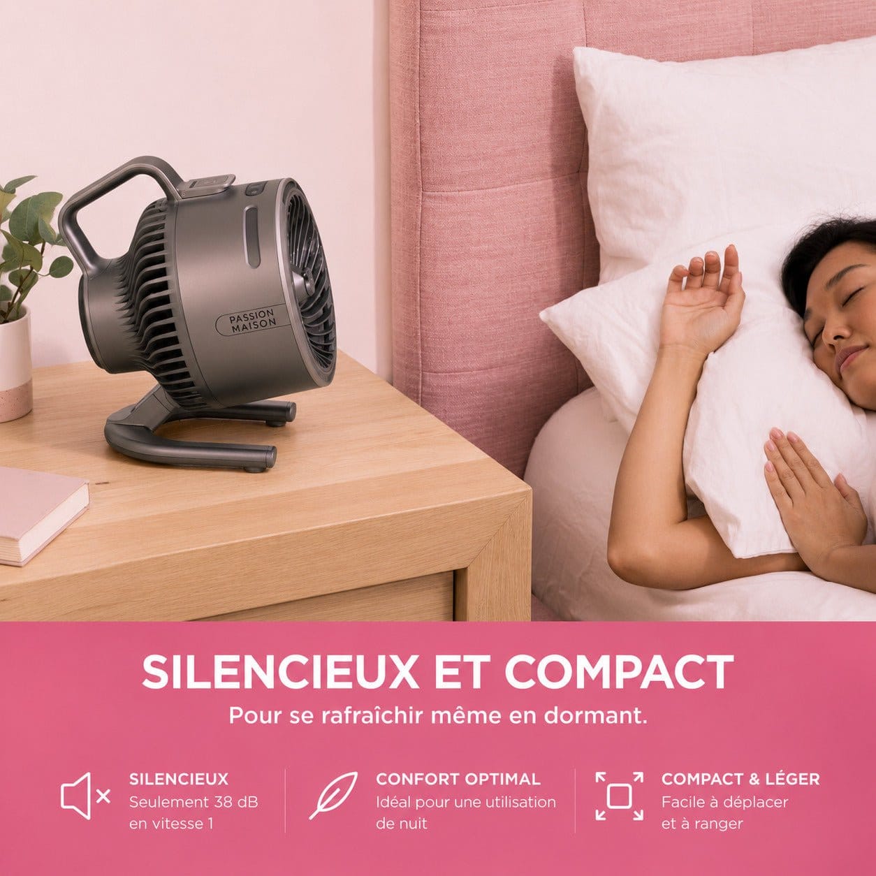 Ventilateur Brumisateur Sans Fil Passion Maison Oasis – Portable, Rechargeable & Jusqu'à 12 h d'autonomie – Image 8