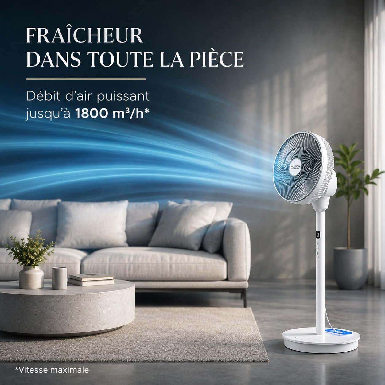 Ventilateur Nomade Passion Maison Zephyr – Ultra Silencieux, Sans Fil & Jusqu'à 30 h d'autonomie – Image 3