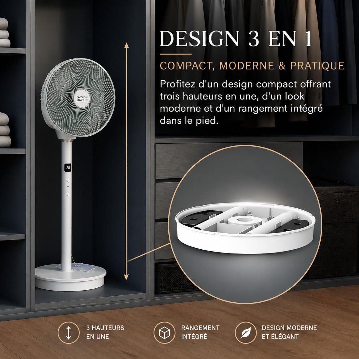 Ventilateur Nomade Passion Maison Zephyr – Ultra Silencieux, Sans Fil & Jusqu'à 30 h d'autonomie – Image 7