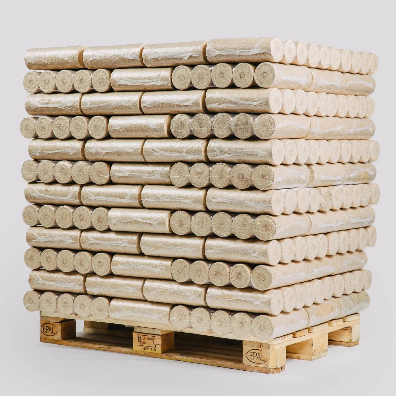 Holzbriketts „Pellini“ ohne Loch – 960-kg-Palette (Nadelholz)
