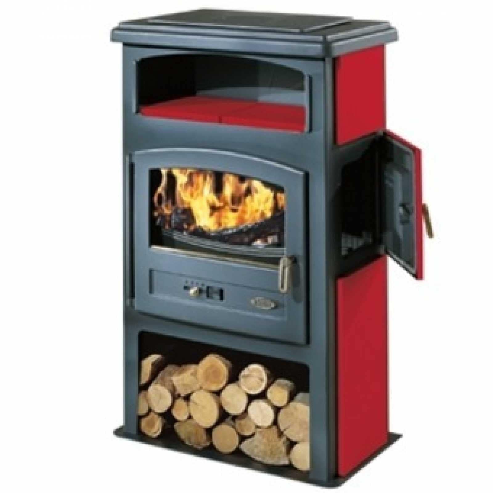 Godin Eco Holzofen 11 kW – Gusseisen, Holzofen mit Backfach