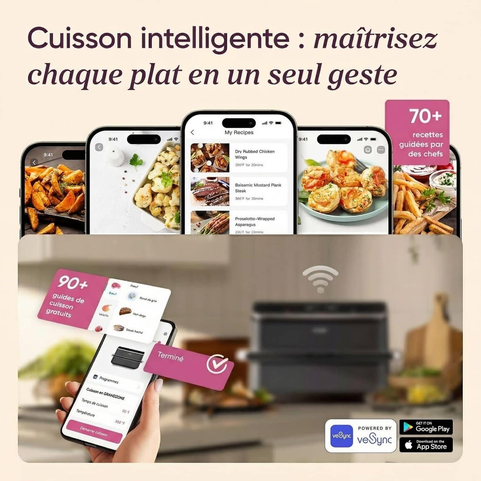 Friteuse à Air Double Zone 10L – Air Fryer Sans Huile – Image 6