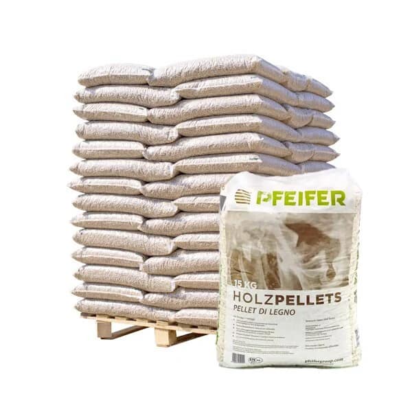 Pfeifer Pellets – Palette mit 70 Säcken à 15 kg (1050 kg)
