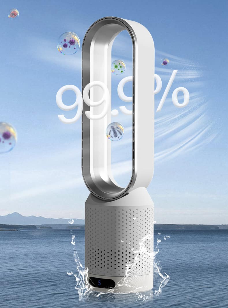 Rafraîchisseur d'Air 3-en-1 Sans Pales avec Purificateur – Image 11