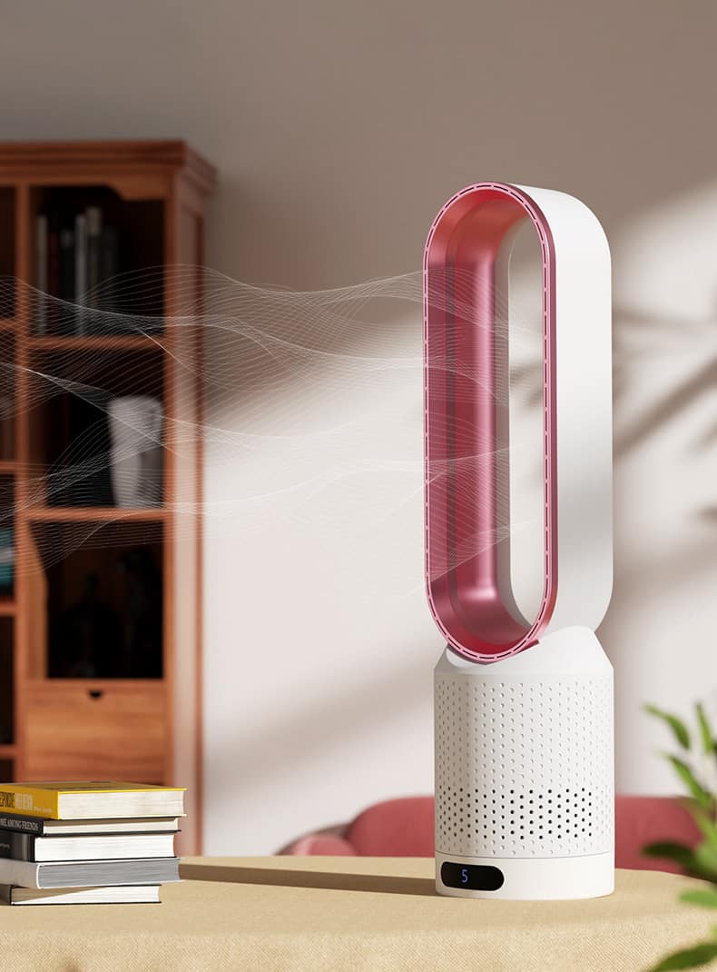 Rafraîchisseur d'Air 3-en-1 Sans Pales avec Purificateur